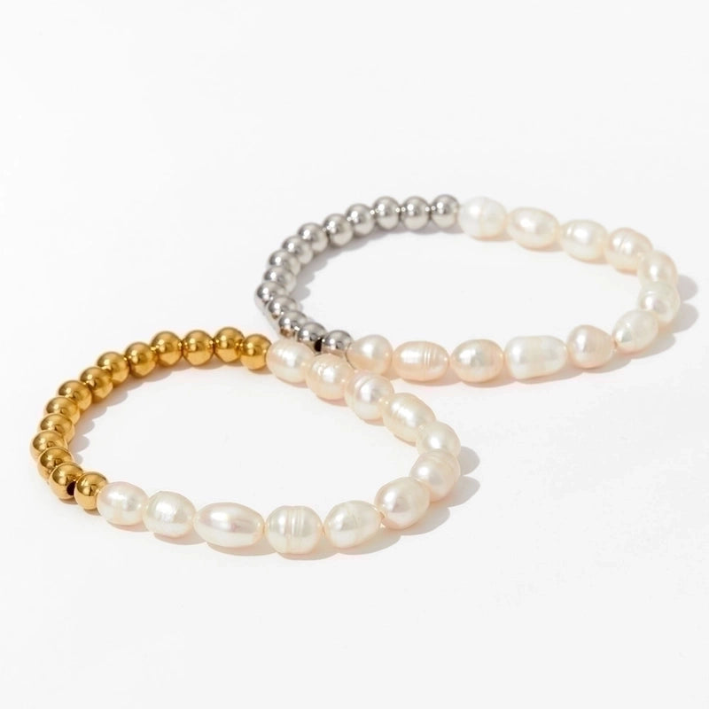 2 Pieces Casual Modern Style Geometric Heart Shape 304 Stainless Steel 16K Gold Plated White Gold Plated Gold Plated Zircon Bracelets In Bulk