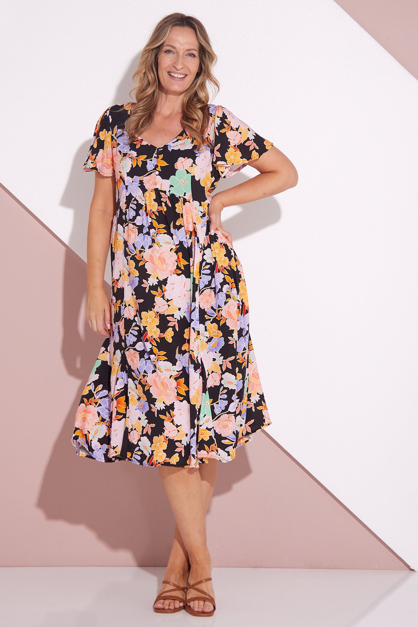 Dress - Peachy Floral