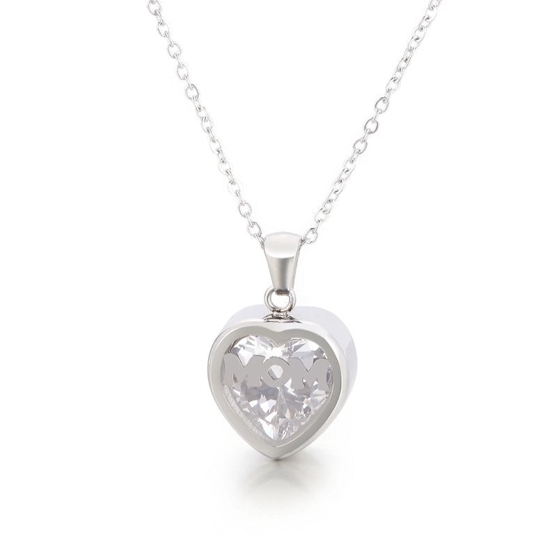 Stainless Steel Titanium Steel 18K Gold Plated Fashion Plating Heart Necklace