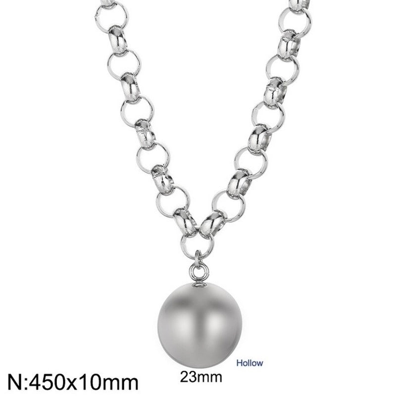 Hip-hop Geometric Stainless Steel Plating Bracelets Necklace