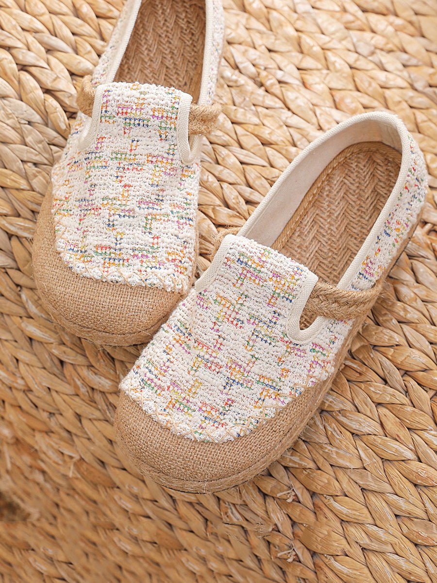 Women Linen Summer Flat Shoes