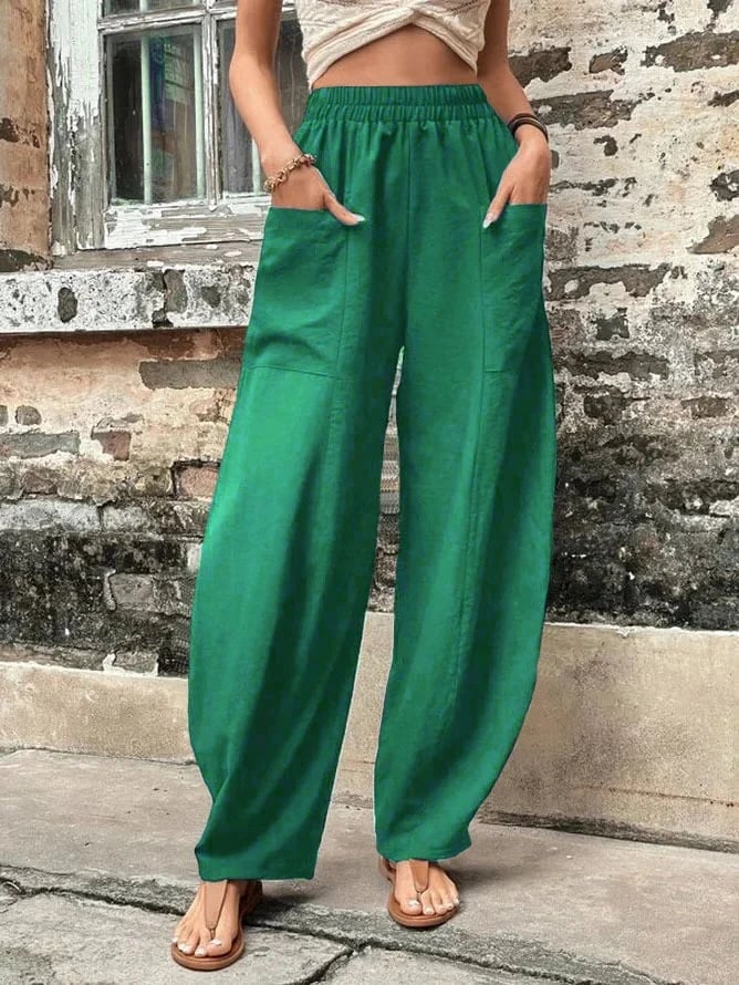 🔥49% OFF🔥Women's Pocket Casual Elastic Pants