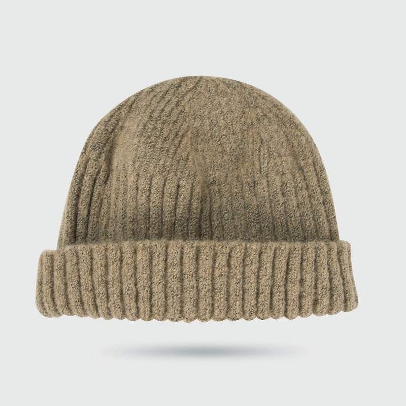 Unisex Minimalist Stripe Solid Color Crimping Wool Cap