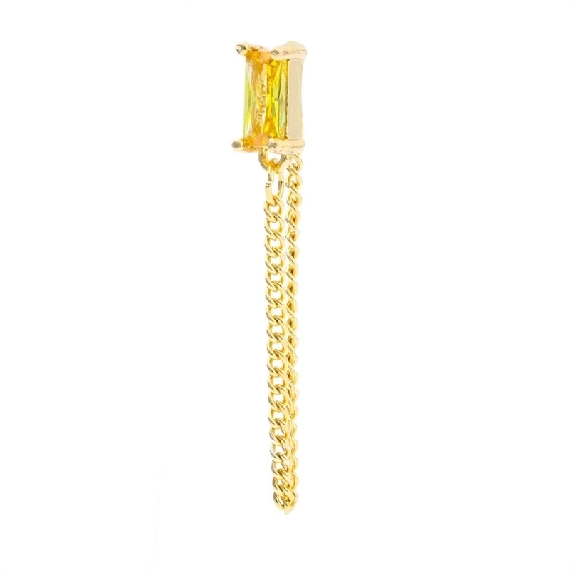 Ear Cartilage Rings & Studs Minimalist Geometric Brass Gem