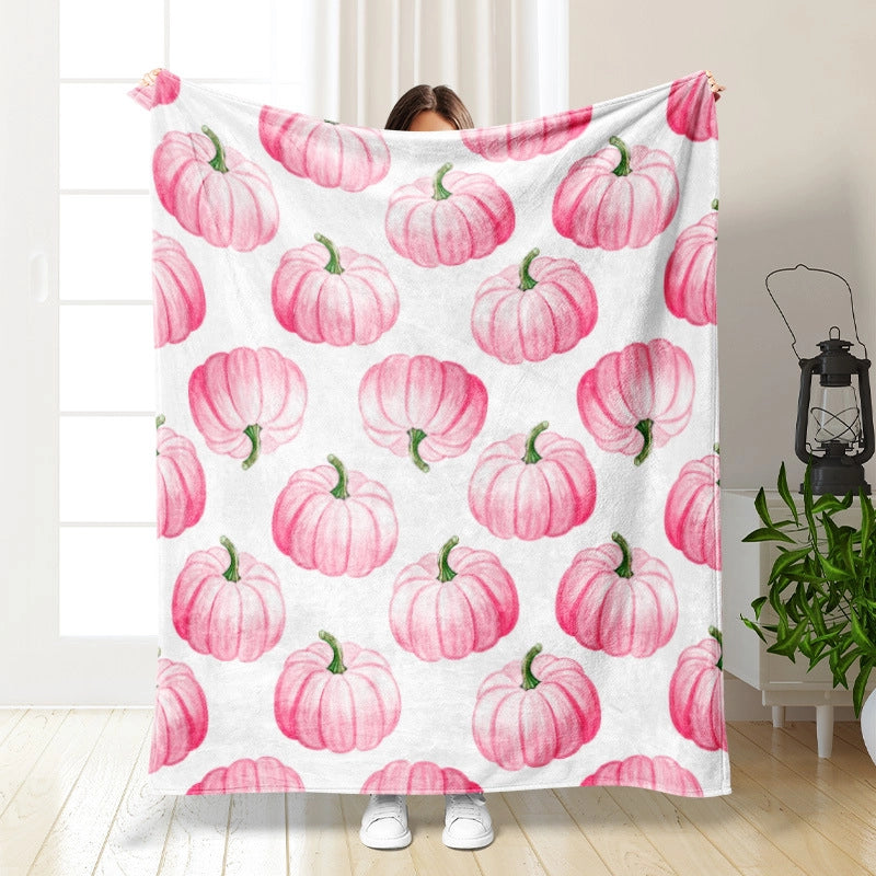 Halloween Cute Pumpkin Bat Ghost Polyester Blanket Couch & Sofa Decor
