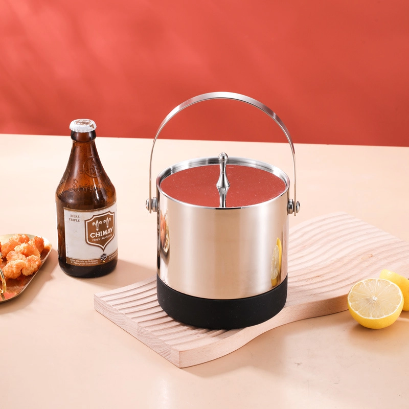 304 Stainless Steel Ice Barrel Ice Bucket Bar KTV Commercial Household Small Ice Grain Beer Bucket Storage Bucket