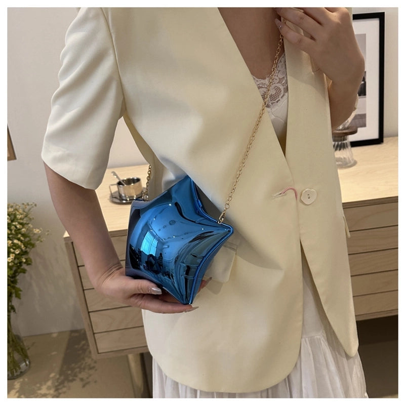 Women's Small Arylic Solid Color Elegant Pentagram Lock Clasp Square Bag