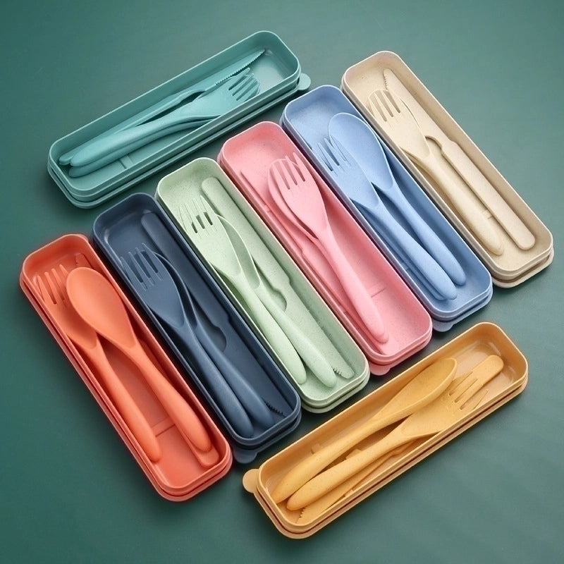 Casual Solid Color Wheat Straw Tableware 1 Set