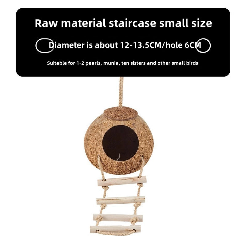 Bird's Nest Parrot Coconut Shell Nest Bed Large Size Bird's Nest Tiger Skin Peony Xuan Feng Pearl Bird Cage Special Warm Straw Woven Toy