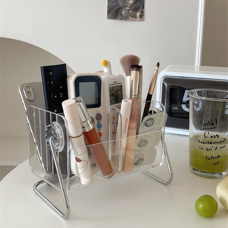 Acrylic Remote Holder - Mobile & Cosmetic Organizer - Home Desk