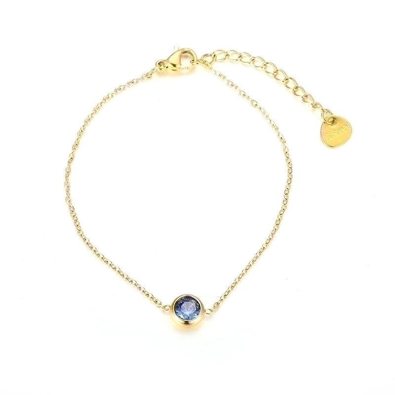 Elegant Minimalist Round 304 Stainless Steel Artificial Rhinestones Bracelets In Bulk
