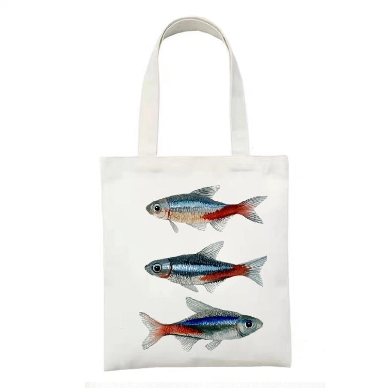 Women's Minimalist Artistic Animal Mushroom Butterfly Shopping Bags