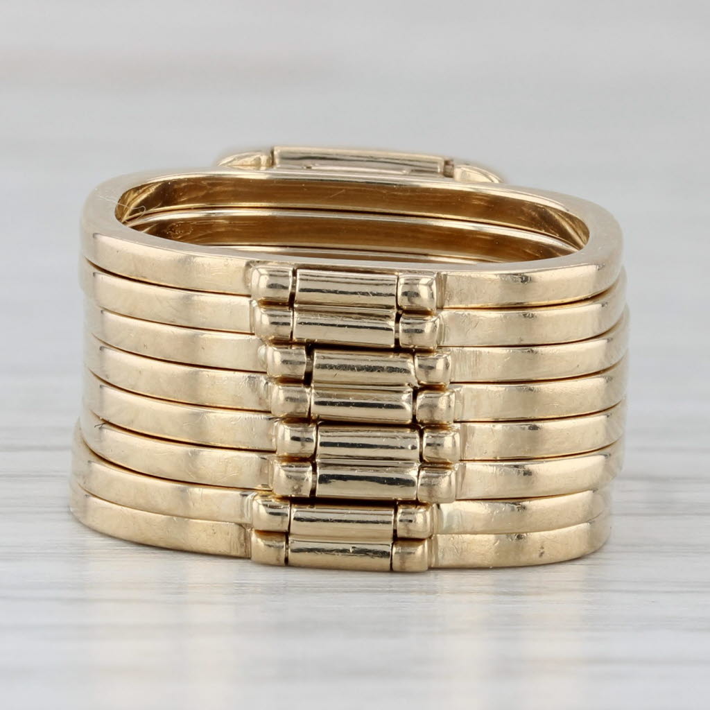 0.40ctw Diamond Ring Convertible 6.5 Bracelet 14k Yellow Gold Size 6