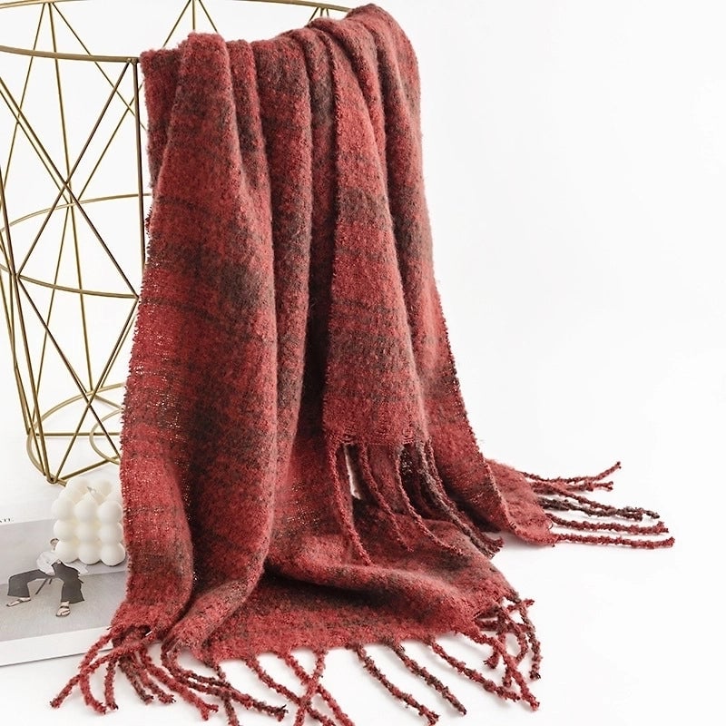 Women's Elegant Color Block Polyester Scarf