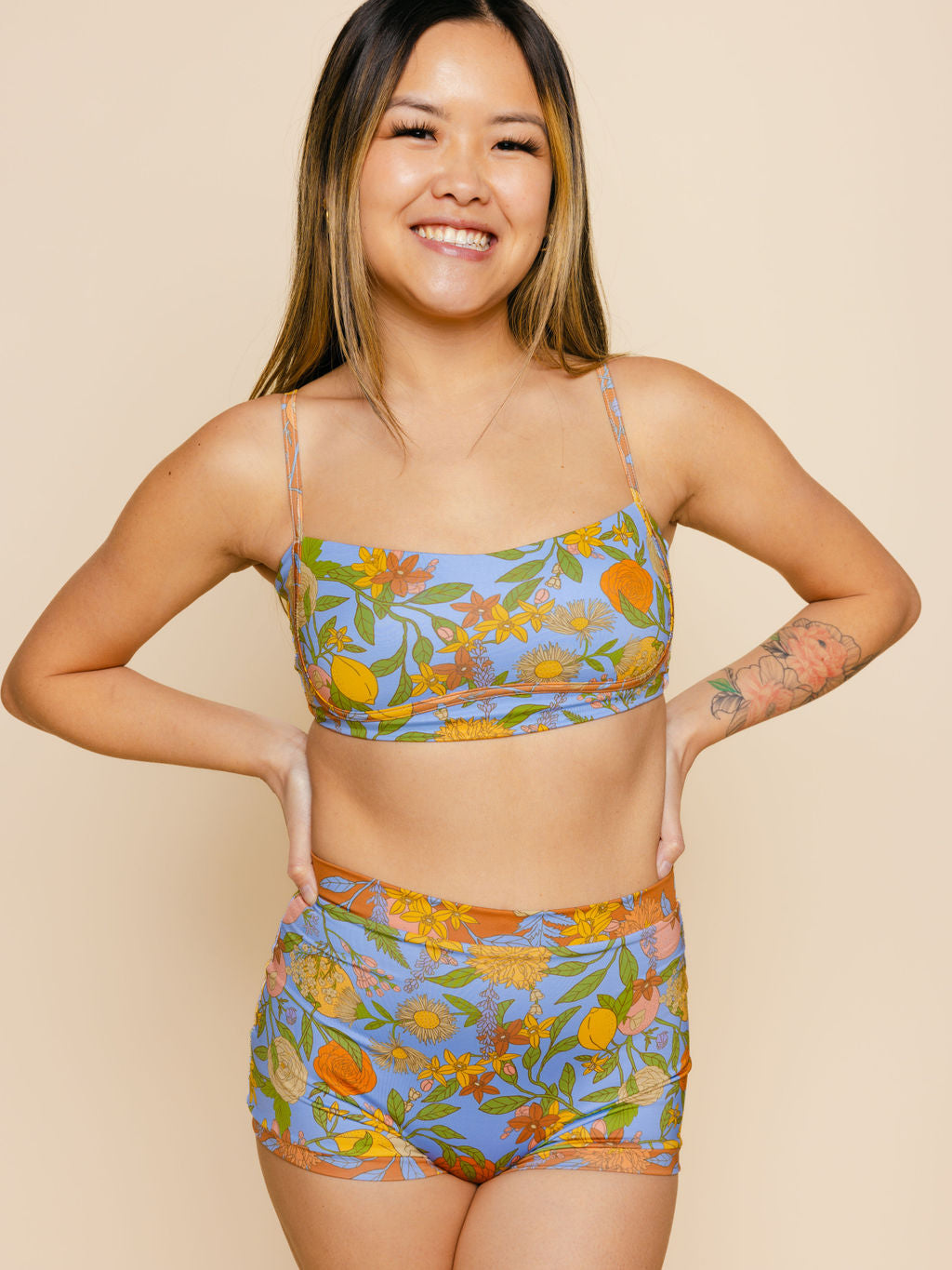 Bandeau With Piping Top