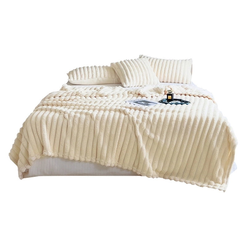Rabbit Plush Blanket Multifunctional Nap Blanket Faleirong Summer Air-conditioning Quilt Small Blanket Sofa Cover Blanket Car Blanket