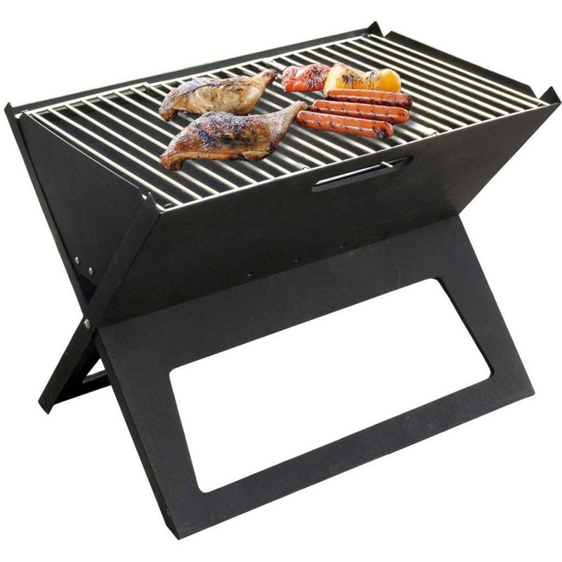 X TYPE FOLDABLE PORTABLE Barbecue Grill. BBQ / BAR B Q Portable Grill WITH COOKING PLATE