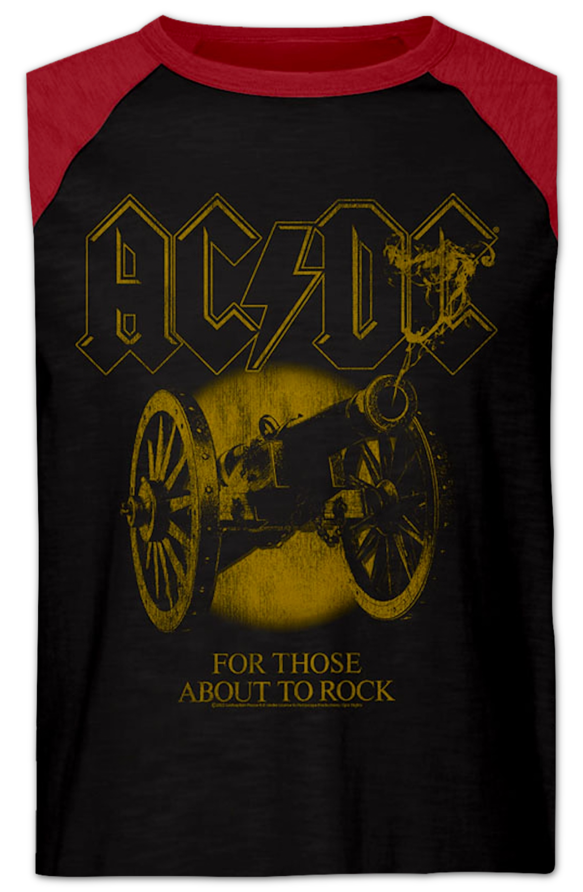 Vintage For Those About to Rock ACDC Raglan Baseball Shirt