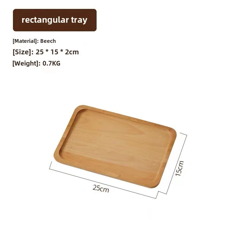 Oval Wooden Tray Solid Wood Rectangular Plate Black Walnut Afternoon Tea Coffee Tray Exquisite Small Tray