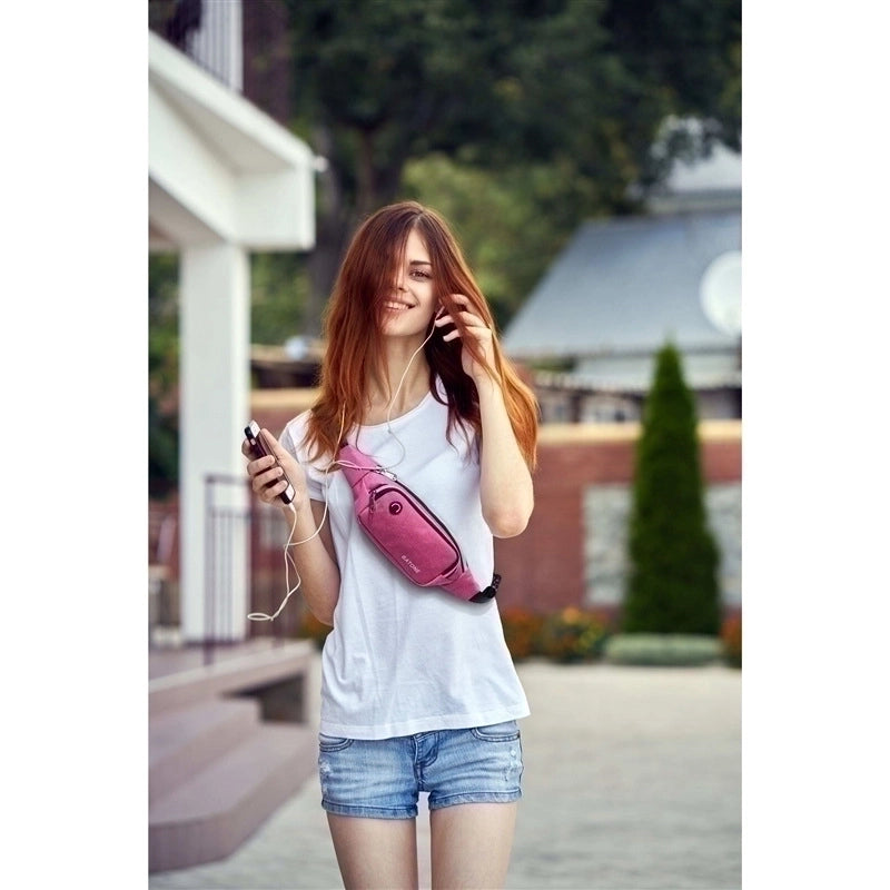 Men's Letter Polyester Zipper Fanny Pack