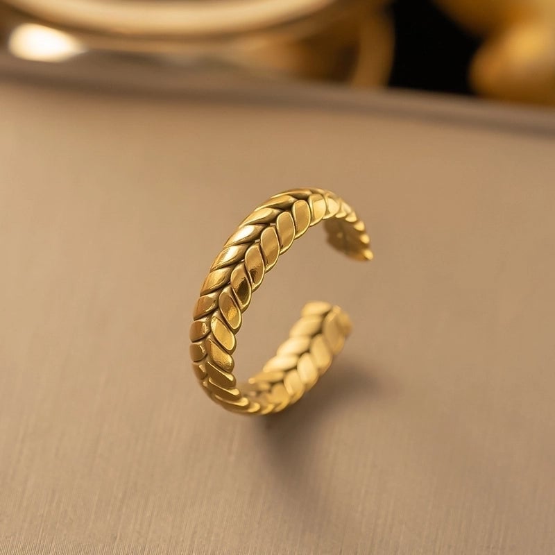 Sweet Bow Knot Titanium Steel Plating Rings
