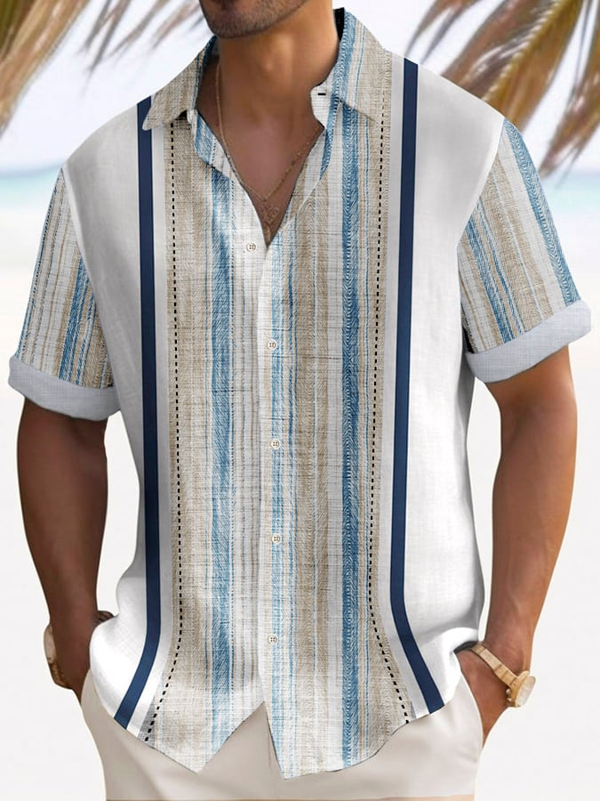 Printed Men'S Casual Resort Shirt