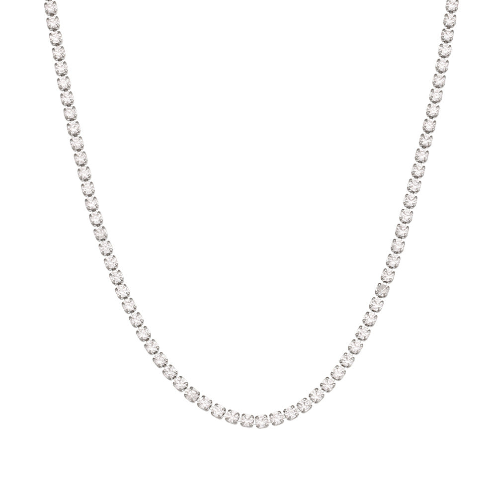 Fashion Stripe Geometric Stainless Steel 18K Gold Plated Necklaces