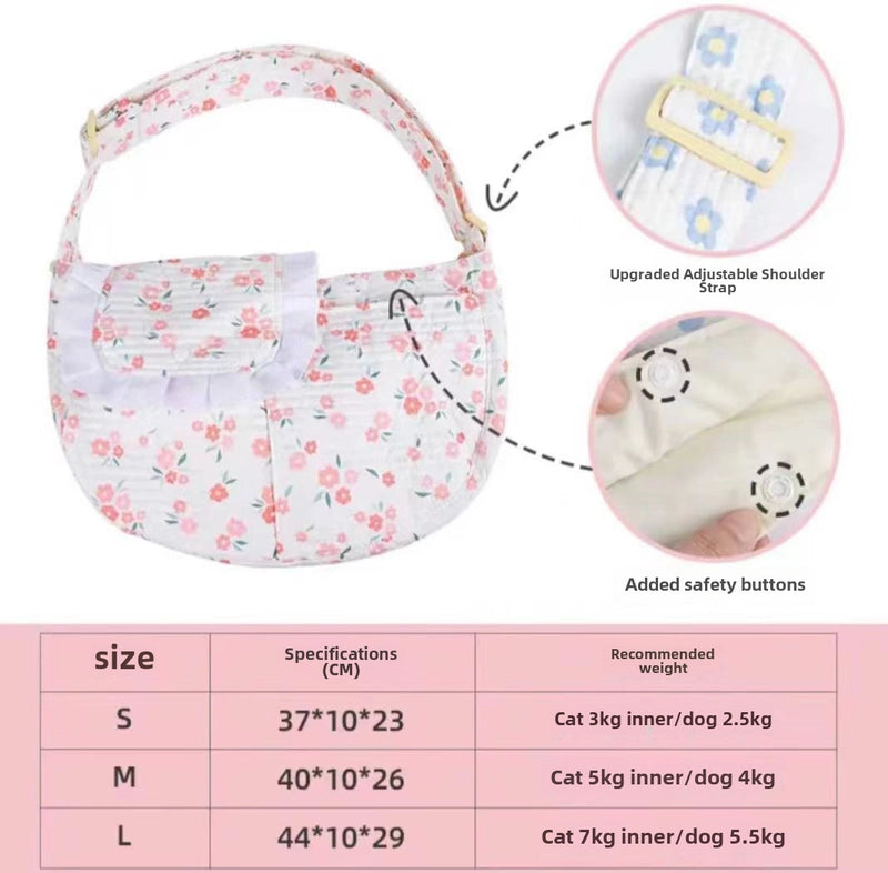 Pet Backpack Spring And Summer Cat Crossbody Backpack Portable Pet Cat Dog Backpack Shoulder Crossbody Teddy Pet Bag