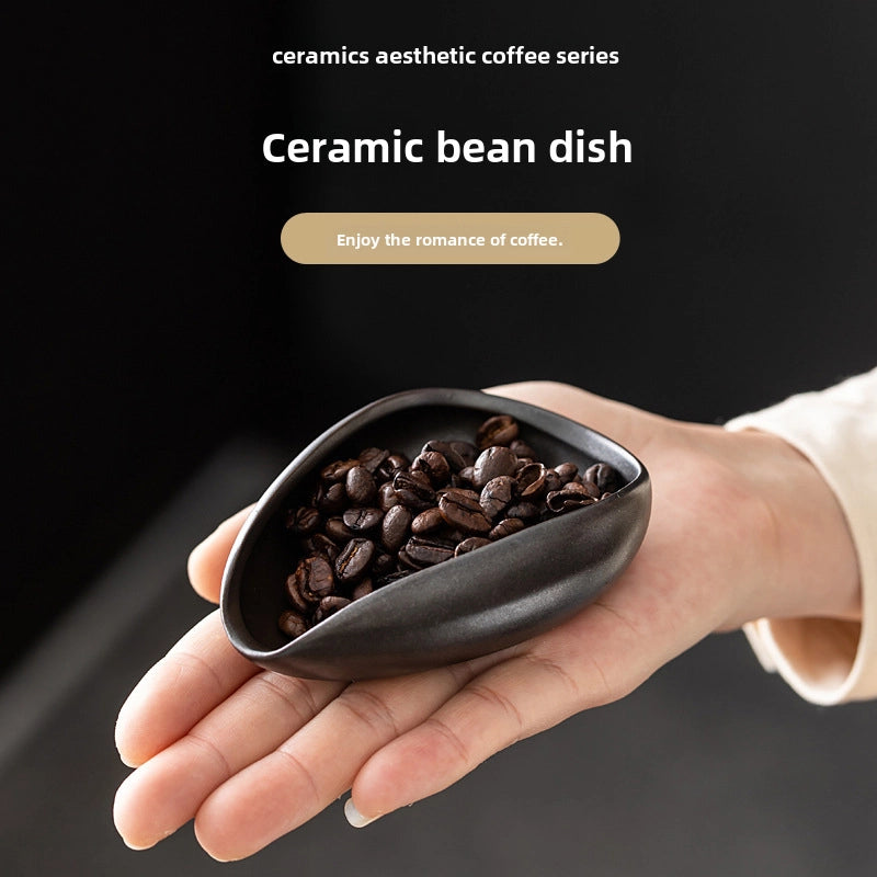 Ceramic Tea Lotus Bean Tray Tea Tray Kung Fu Tea Set Spare Parts Retro Black Celadon White Porcelain Tea Spoon Spatula