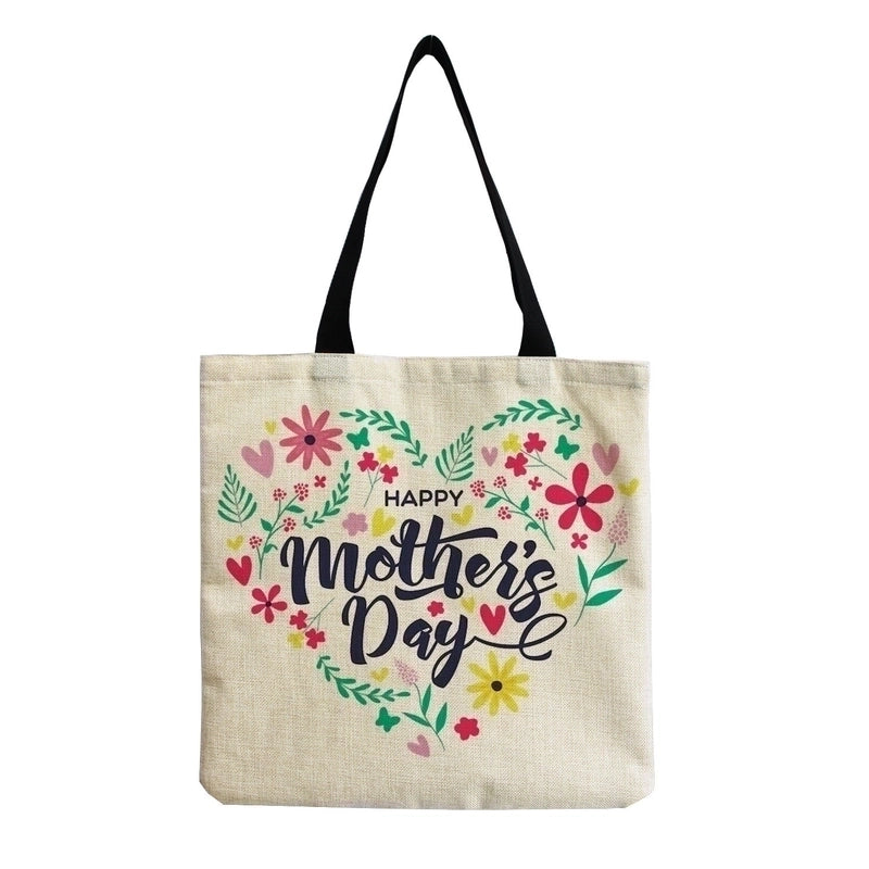 Women's Minimalist Letter Cotton And Linen Shopping Bags