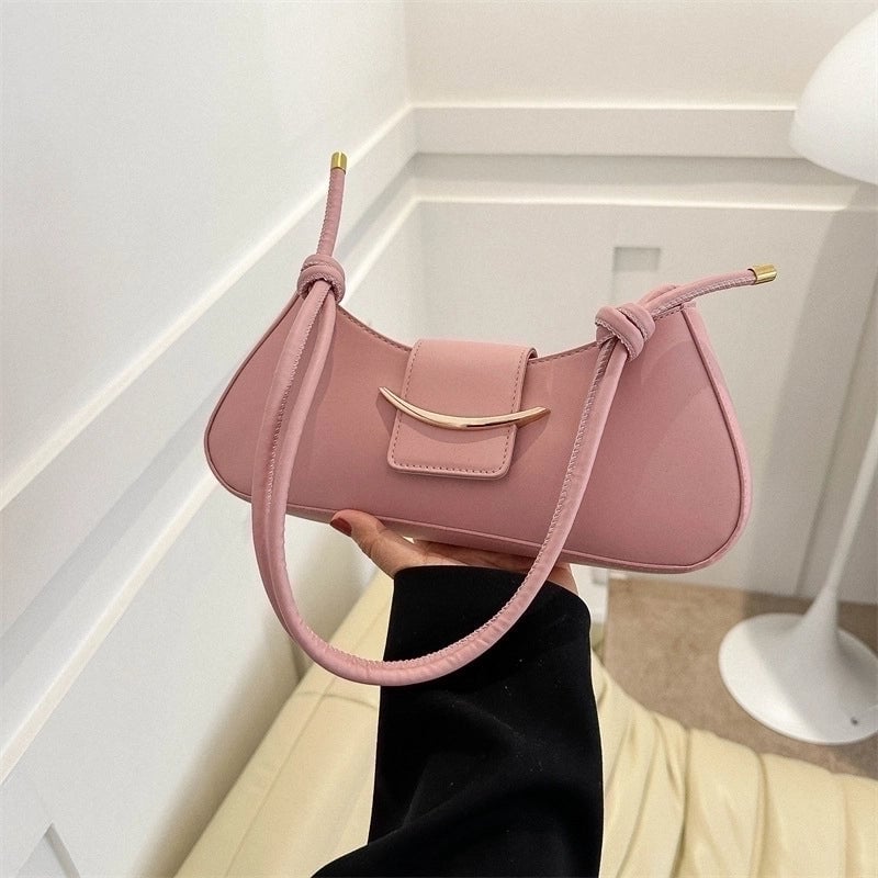 Women's Medium All Seasons Pu Leather Basic Underarm Bag