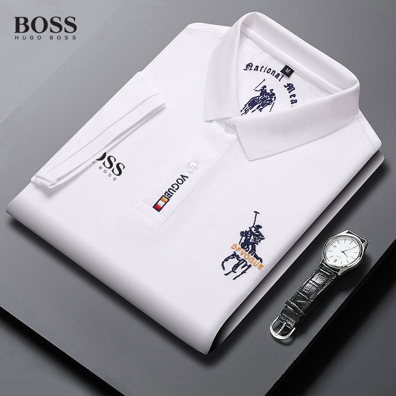 BOSS Embroidery Short Sleeve Polo