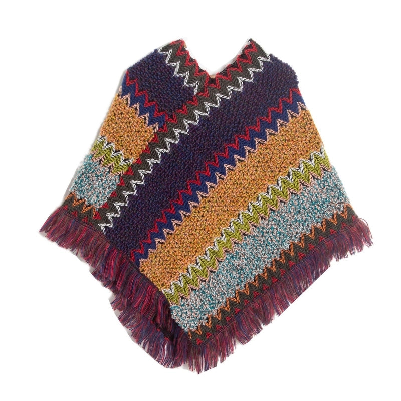 Unisex Streetwear Stripe Acrylic Tassel Shawl