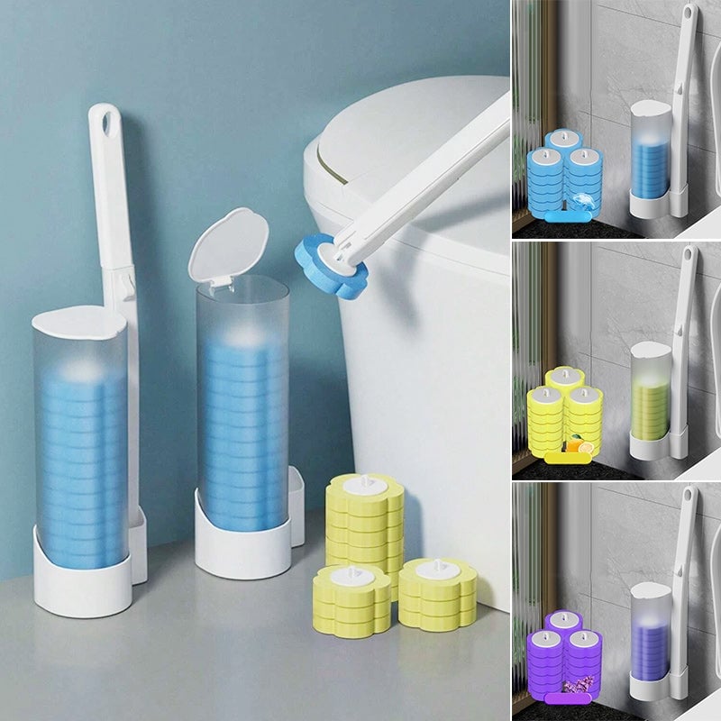 🔥Disposable Replacement Brush Head Toilet Brush Set
