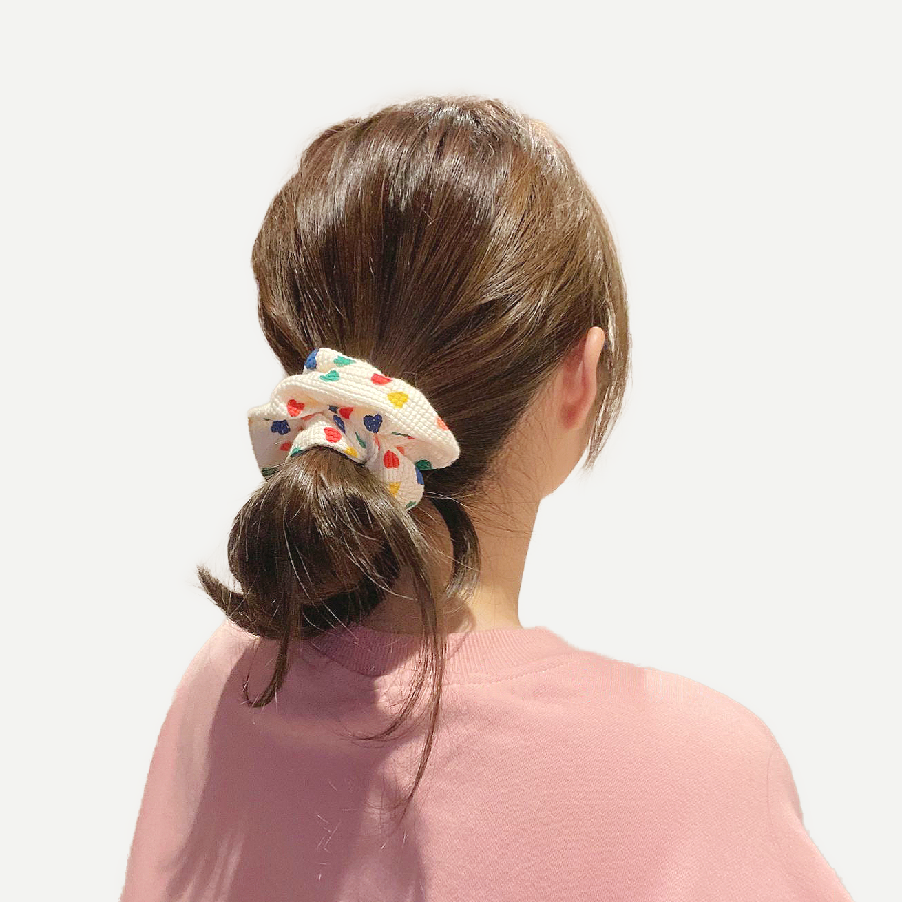 Heart Printed Scrunchie