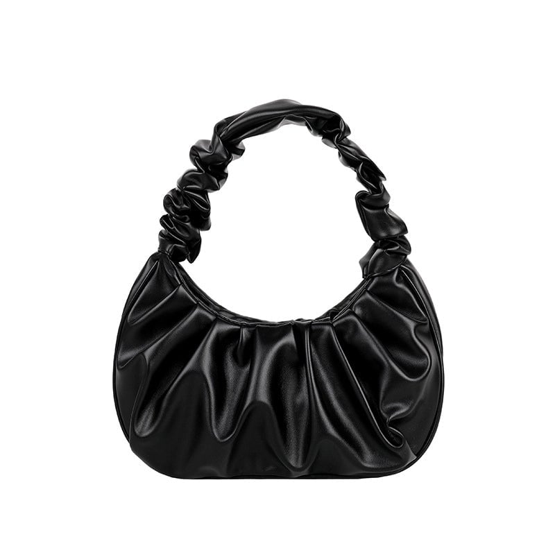 Solid Color Cloud Fold Single Shoulder Bag