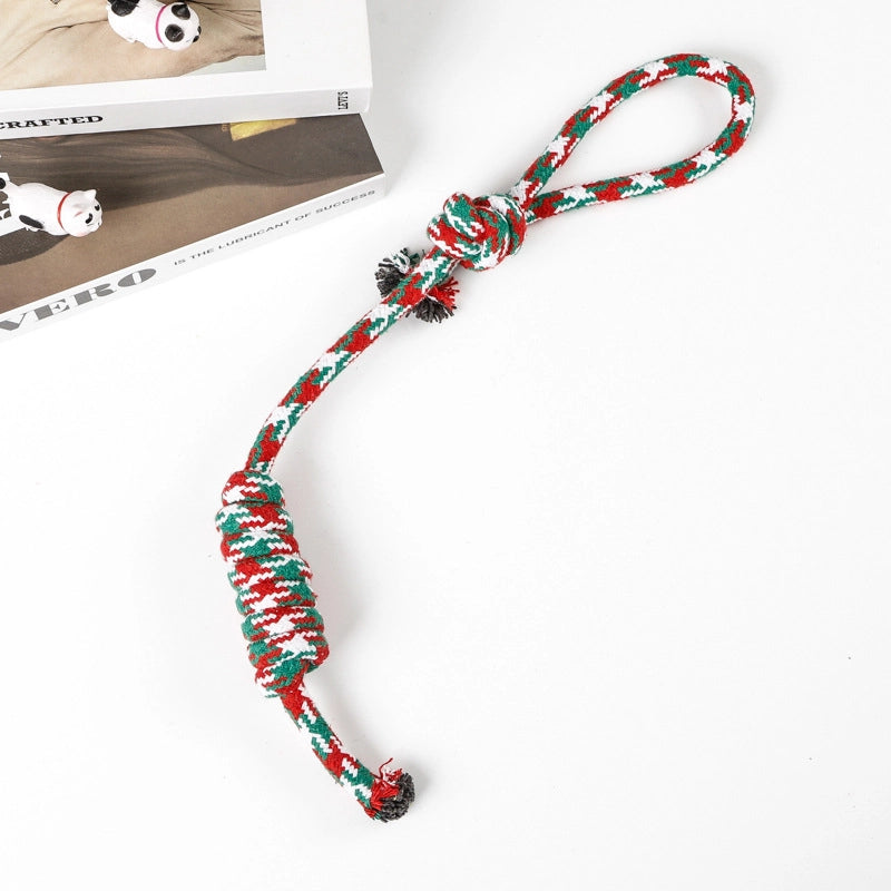Cute Cotton Rope Christmas Infinite Twist Pet Toys