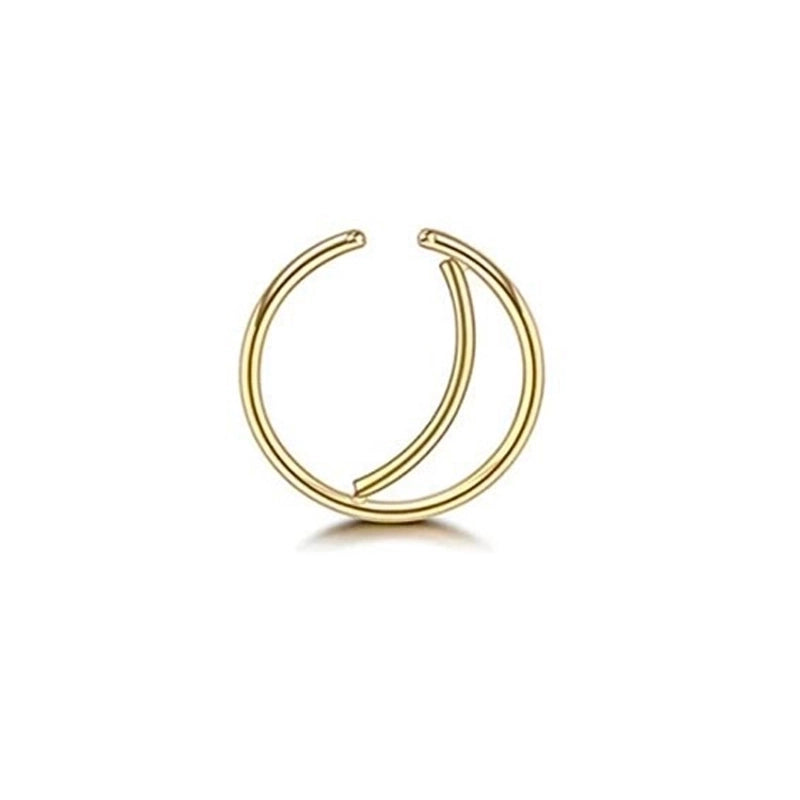 Minimalist Solid Color Stainless Steel Plating Nose Ring 1 Piece