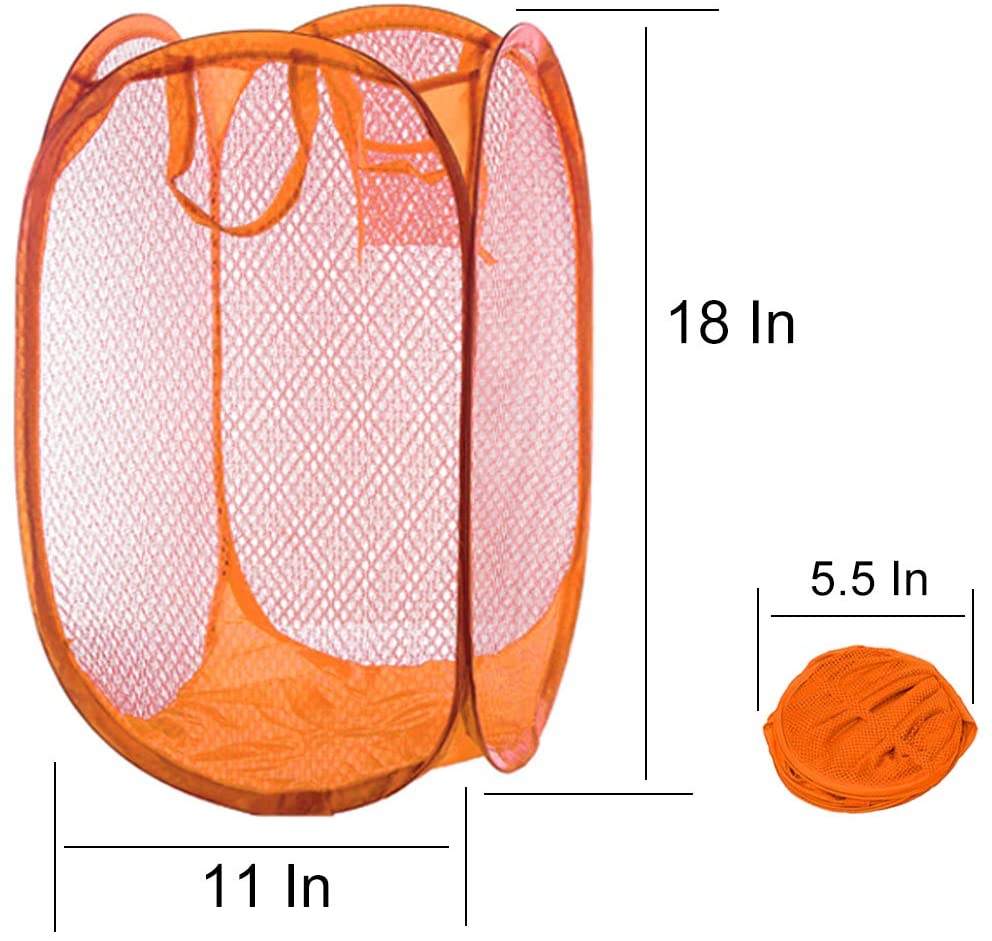 3 Mesh Popup Laundry Hamper Foldable & Portable Basket Organizer (3 Pcs)