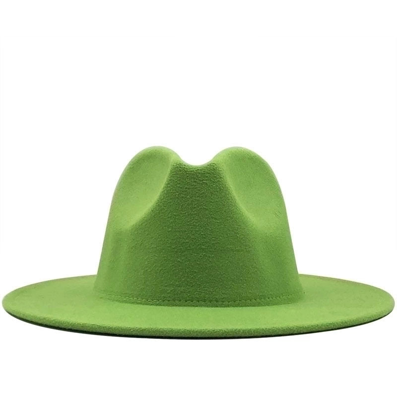 New Multicolor Wide Brim Woolen Hat Jazz Hat