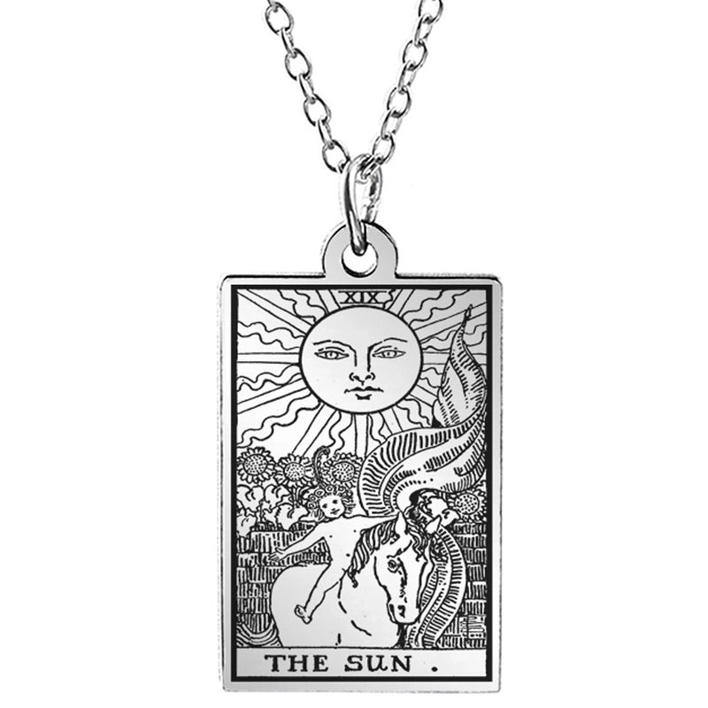 Retro Geometric Stainless Steel Pendant Necklace Plating Stainless Steel Necklaces 1 Piece