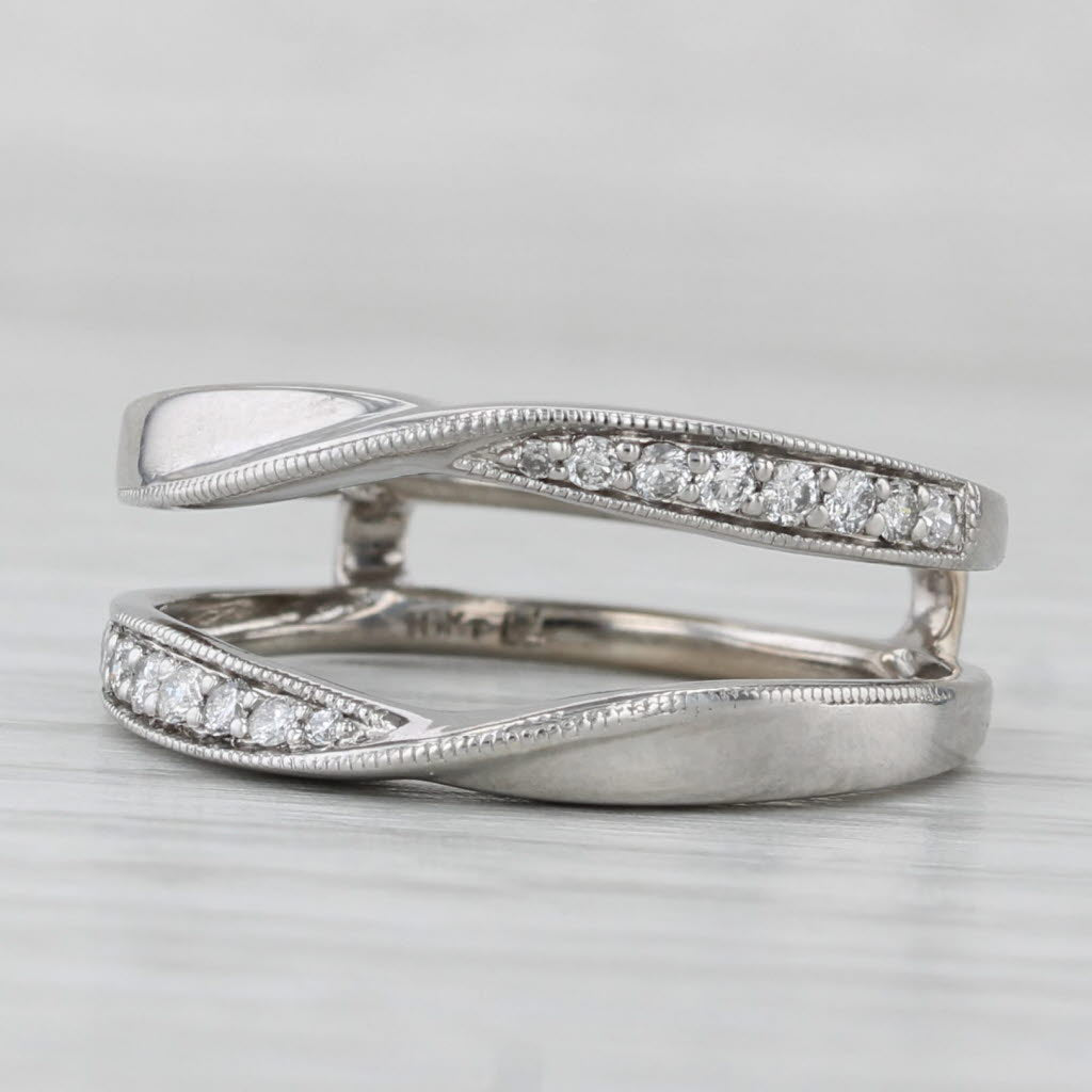 Vintage 0.38ctw Diamond Ring Jacket Enhancers 14k Gold Size 6.25 Wedding band