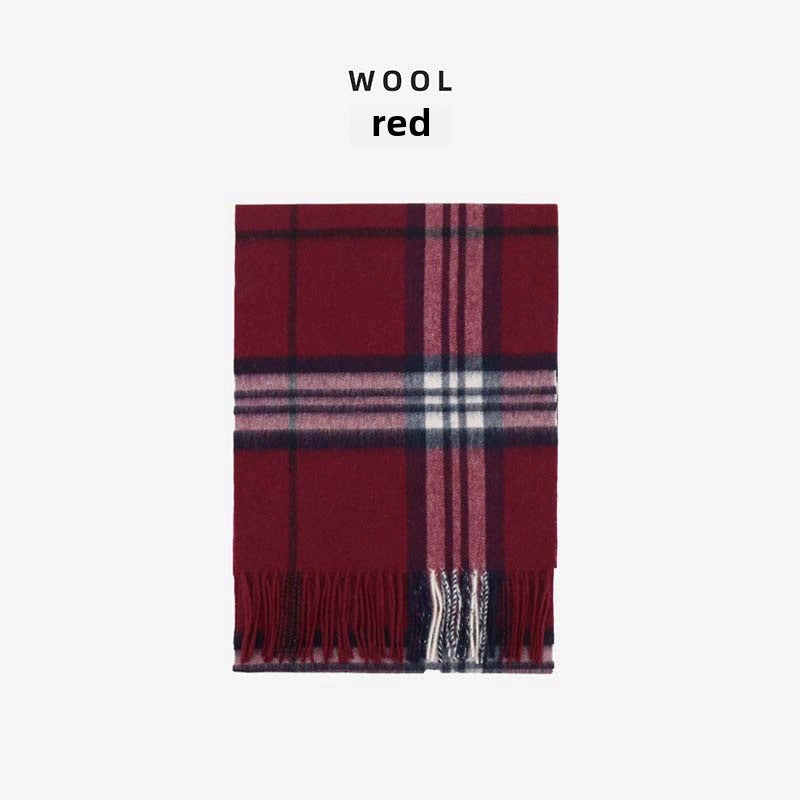 Wool Scarf Advanced Sense Simple Plaid Spring Clothing Women's Clothing Batch Winter Explosions For Women And Men