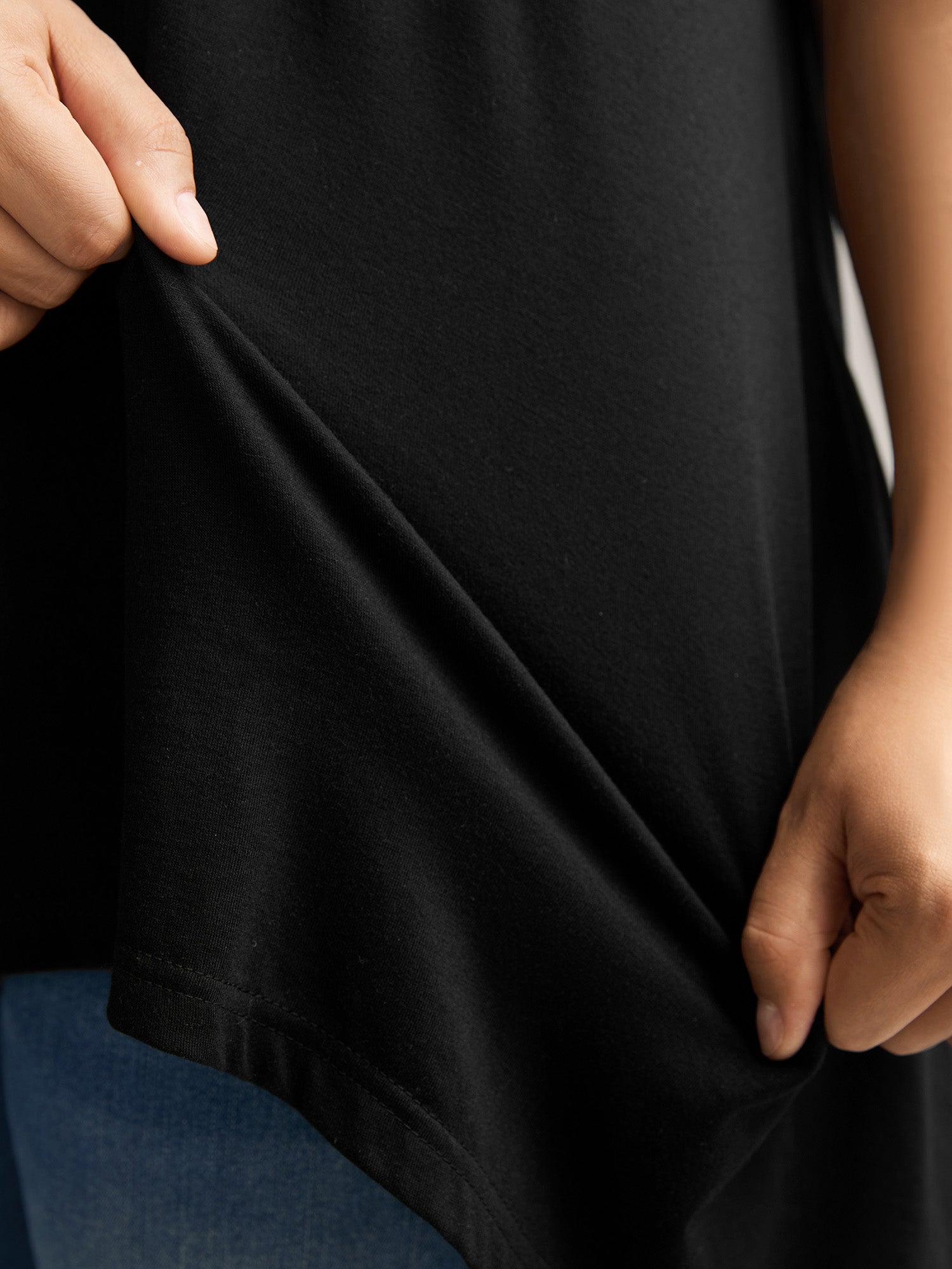 Supersoft Stretchy High-Low Hem T-Shirt