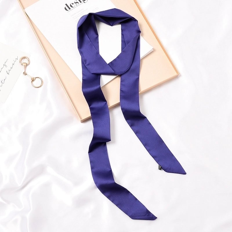 Women's Fashion Solid Color Satin Silk Scarves