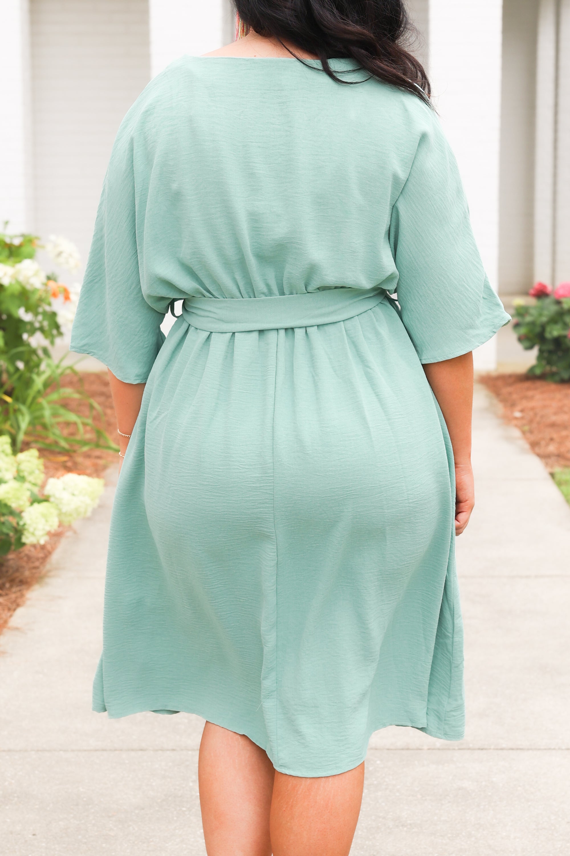 Hopelessly Yours Dress. Sage