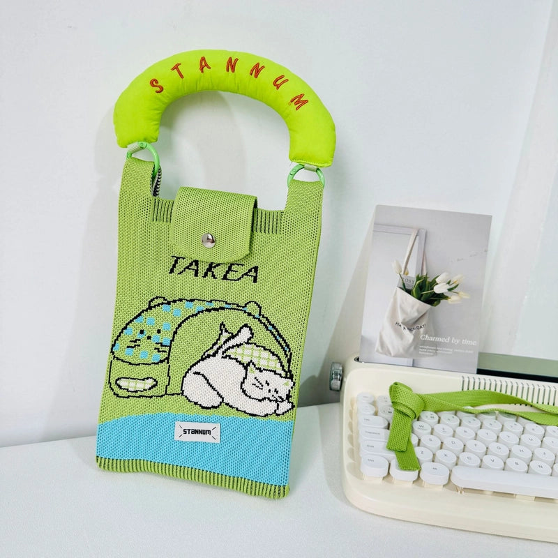 Women's Small Polyester Animal Letter Streetwear Square Magnetic Buckle Handbag