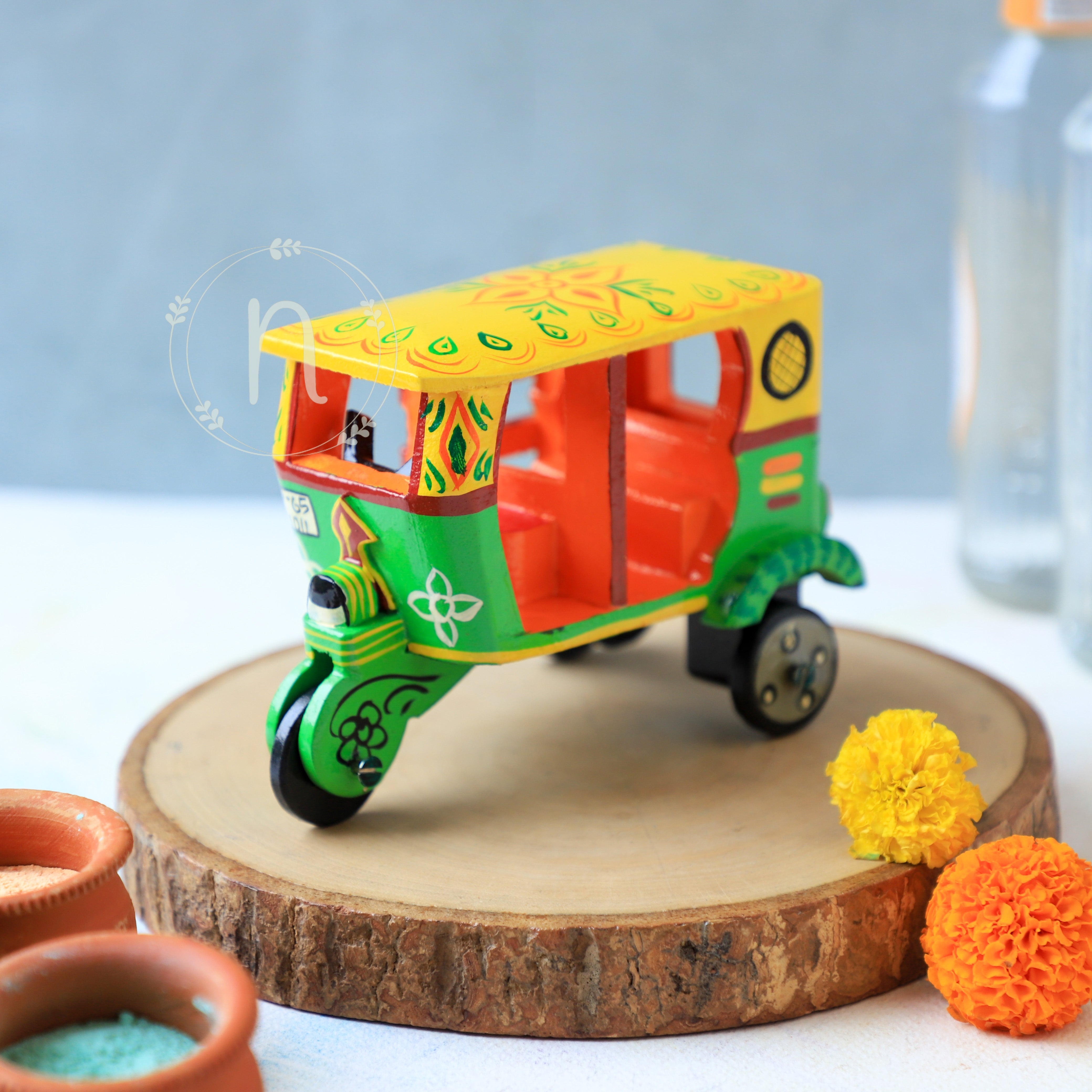 Wooden Auto Rickshaw