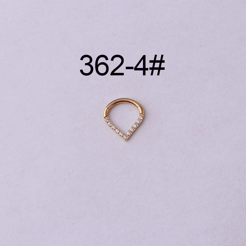 Nose Rings & Studs Fashion Water Droplets 316L Stainless Steel  Plating