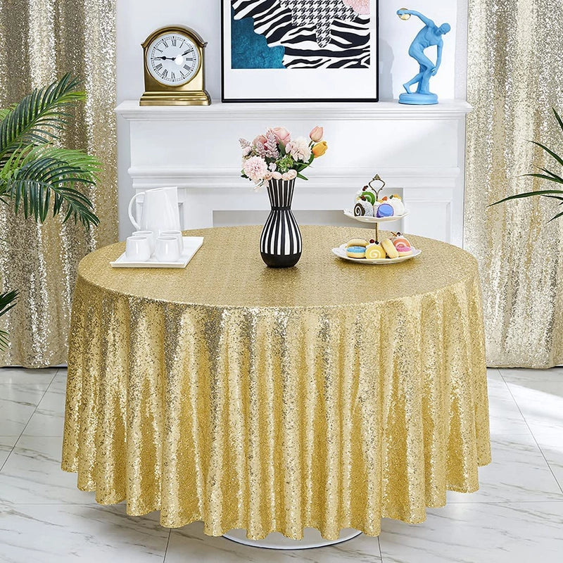 IG Style Sequins Solid Color Polyester Tablecloths